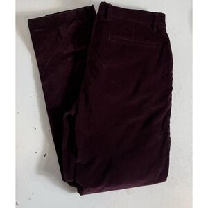 Spoke Velvet Sharps Pants Mens 33x32 Build B Purple Flat Front Preppy Casual